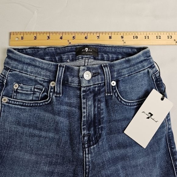 7 for all Mankind NWT Size 23 Kimmie Denim High Rise Straight Leg Jeans - Picture 5 of 12